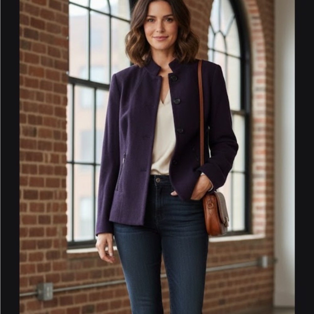Lafayette 148 New York Deep Purple Women's Blazer